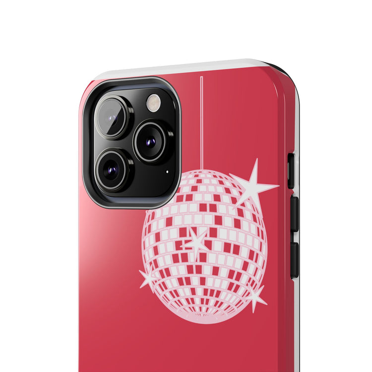 speech path disco ball red iPhone case