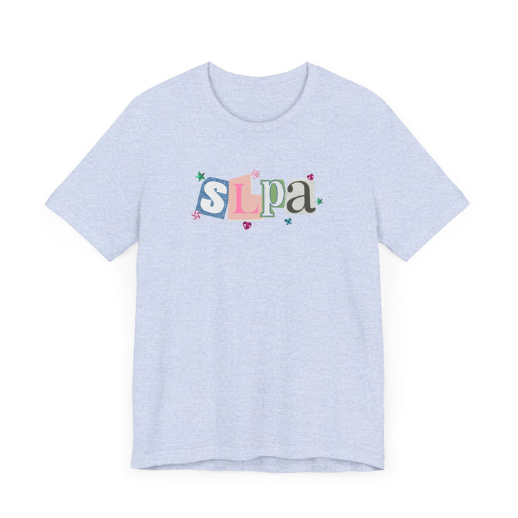 SLPA newspaper gem tee