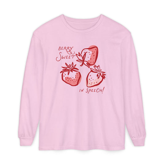 strawberry speech long sleeve tee