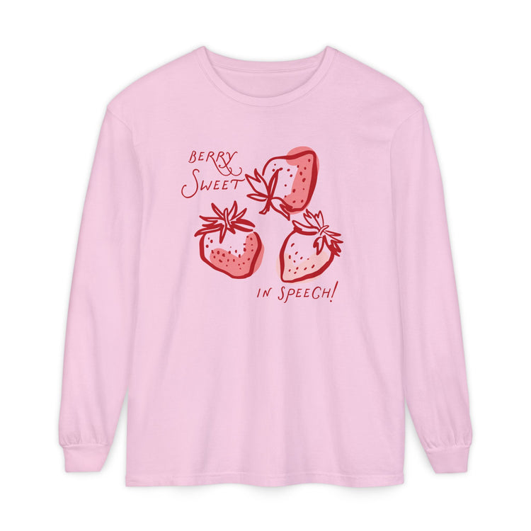 strawberry speech long sleeve tee