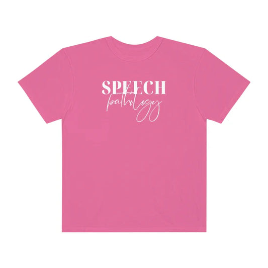 speech pathology cursive comfort colors tee (sample sale)