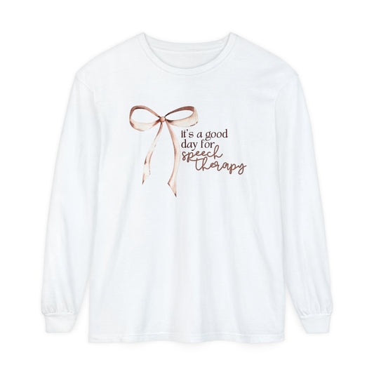 neutral it's a good day for speech comfort colors long sleeve tee