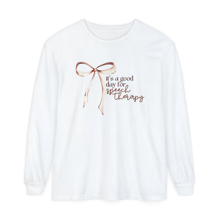 neutral it's a good day for speech comfort colors long sleeve tee