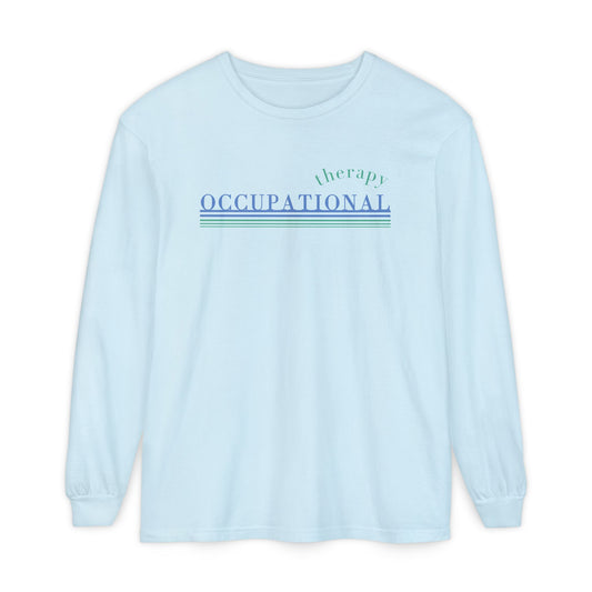 OT blue lines comfort colors long sleeve tee