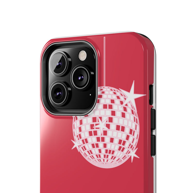 speech path disco ball red iPhone case