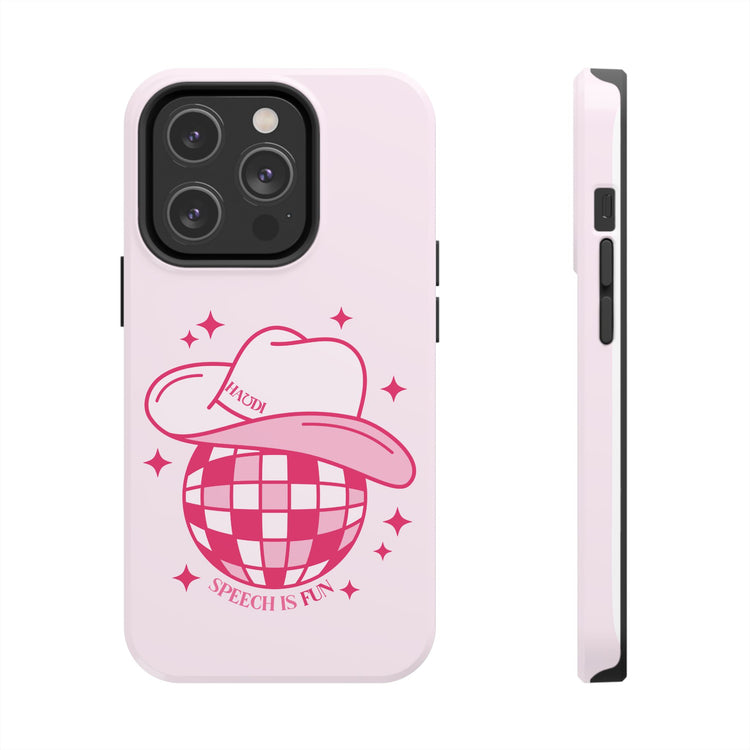 cowboy disco speech is fun iPhone case