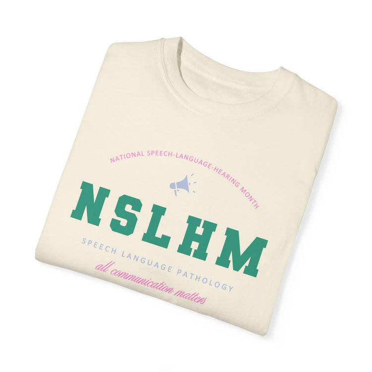 NSLHM varsity colorful comfort colors tee