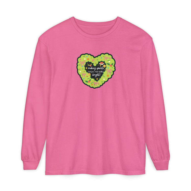 making spirits and fine motor skills bright! long sleeve tee