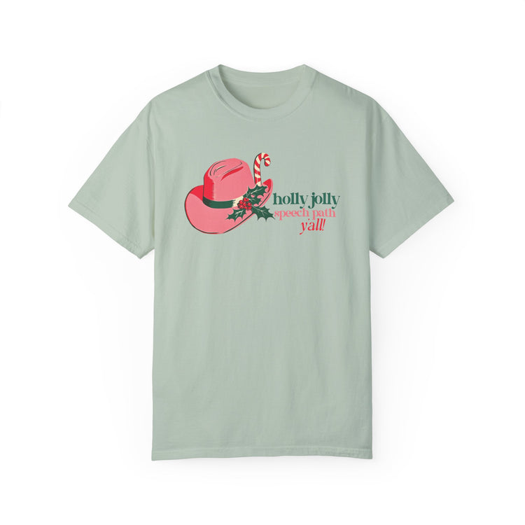 holly jolly speech path yall scope comfort colors tee