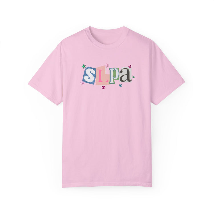 SLPA newspaper gem comfort colors tee