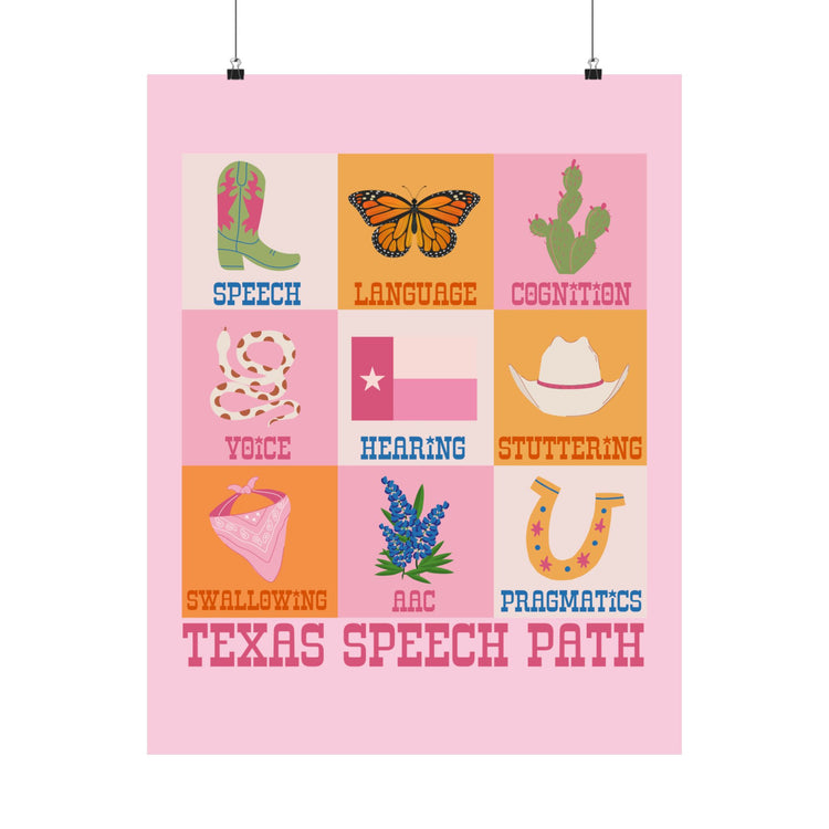 texas speech path scope wall poster