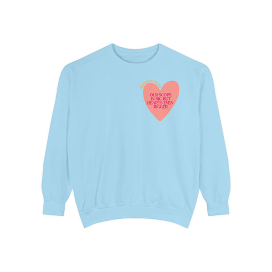 OT big scope heart comfort colors crewneck