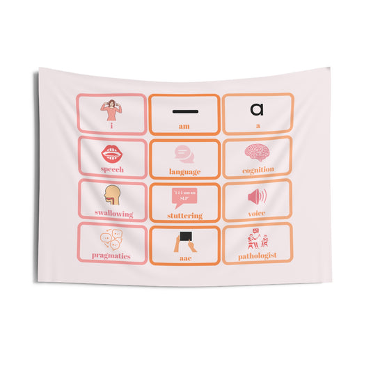 AAC SLP scope wall tapestry