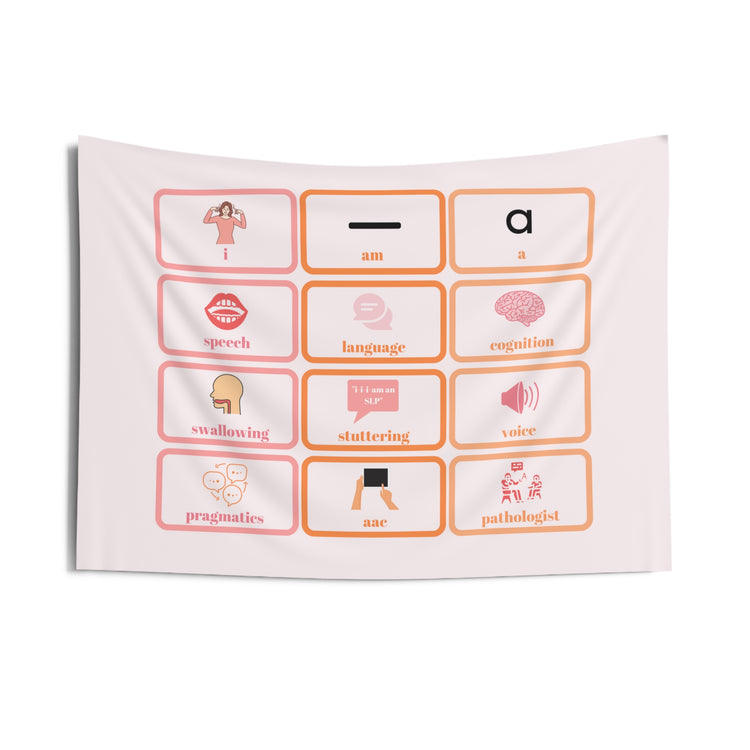 AAC SLP scope wall tapestry