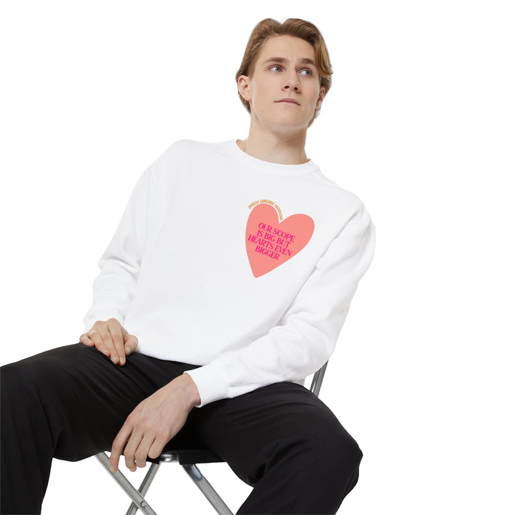 SLP heart scope comfort colors crewneck