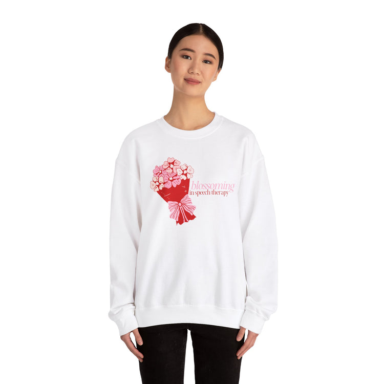 blossoming in speech flowers crewneck