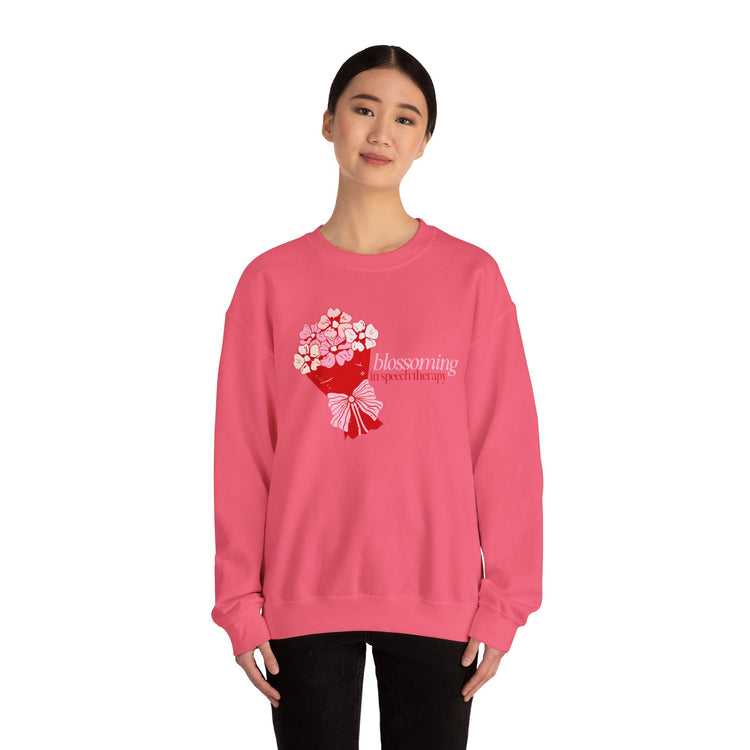 blossoming in speech flowers crewneck