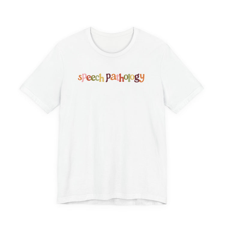 fall speech pathology short sleeve tee