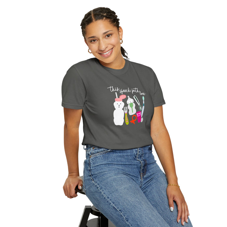 feeding speech path loves comfort colors tee