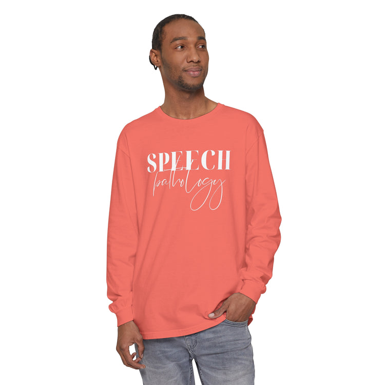 speech pathology comfort colors long sleeve tee