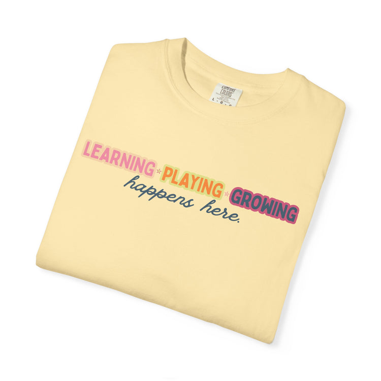 learning playing growing comfort colors tee