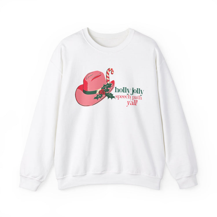 holly jolly speech path y'all crewneck