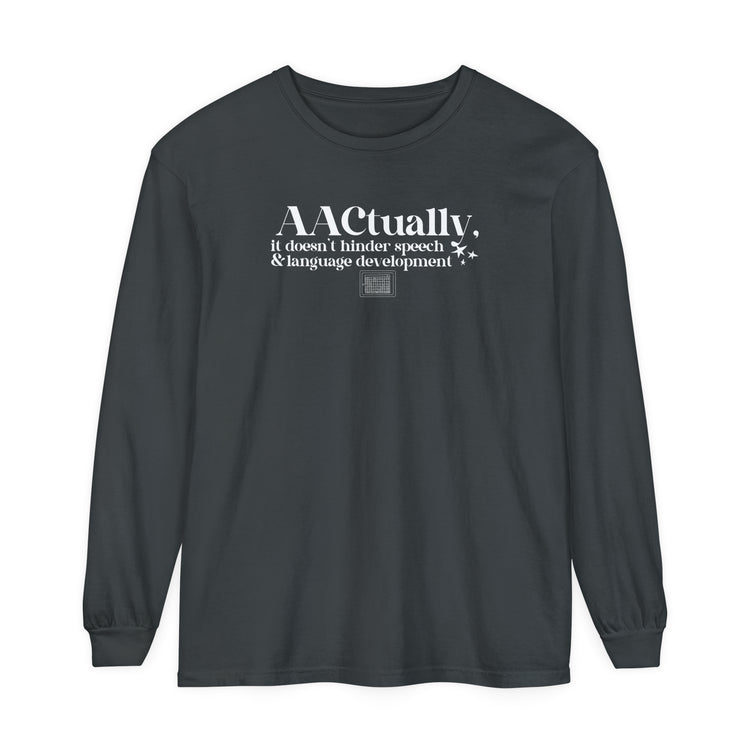 AAC facts SLP comfort colors long sleeve tee