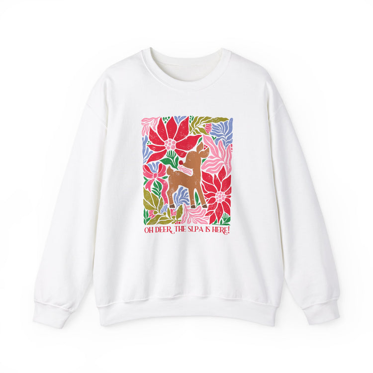 oh deer, the slpa is here crewneck