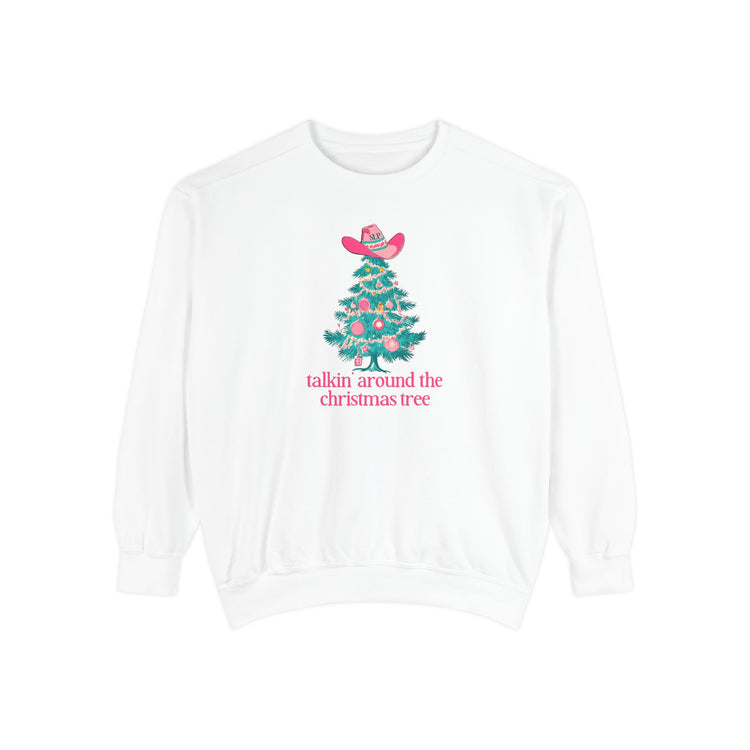 talkin' around the christmas tree comfort colors crewneck