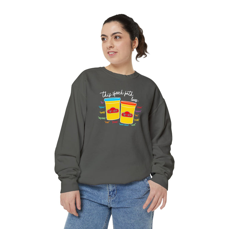 slp-doh speech path loves comfort colors crewneck