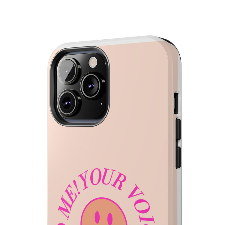 your voice matters smiley iPhone case