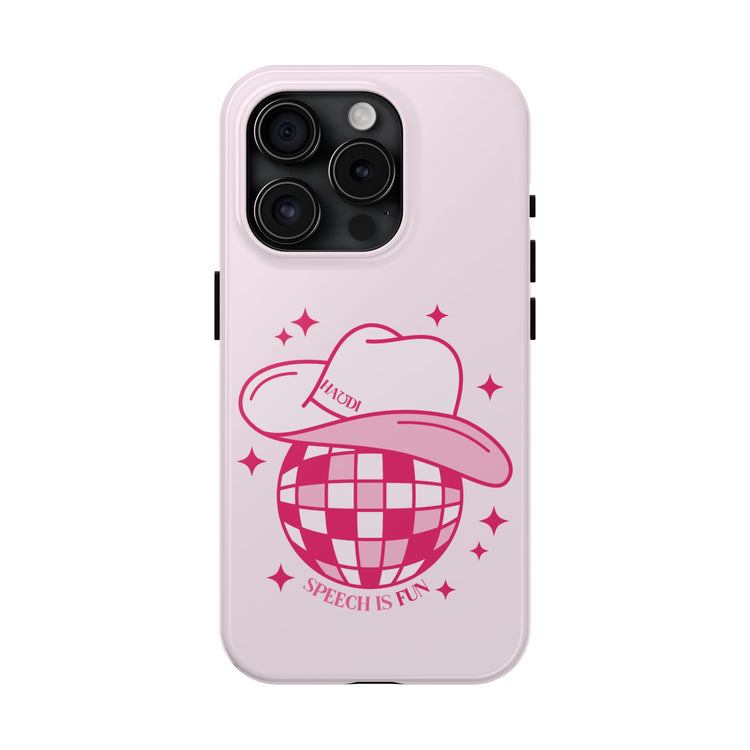 cowboy disco speech is fun iPhone case