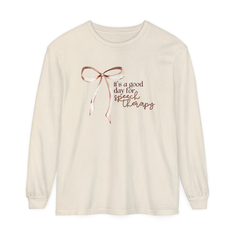 neutral it's a good day for speech comfort colors long sleeve tee