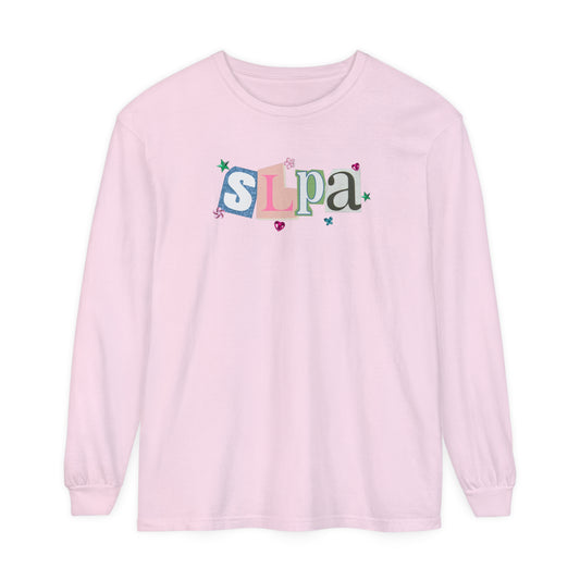 SLPA newspaper gem comfort colors long sleeve tee