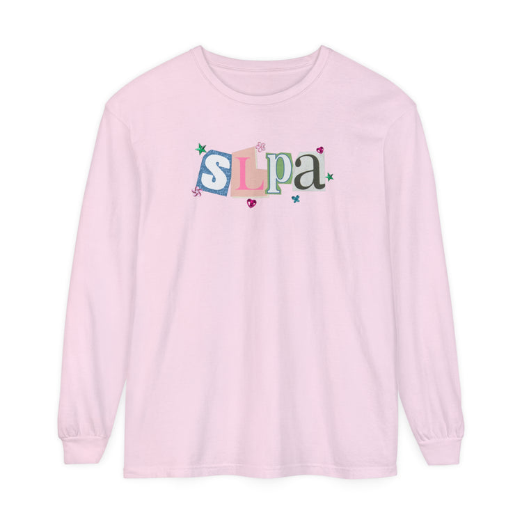 SLPA newspaper gem comfort colors long sleeve tee