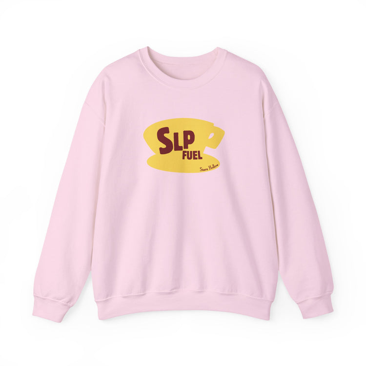 slp fuel yellow coffee cup crewneck