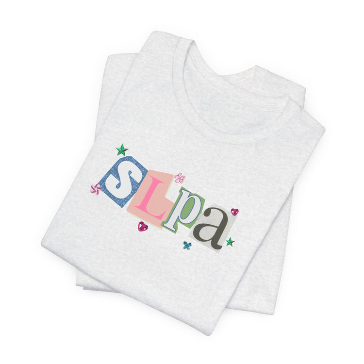 SLPA newspaper gem tee