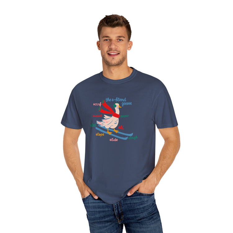 s-blend winter goose comfort colors tee