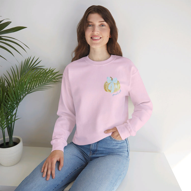 pumpkin bow speech path crewneck