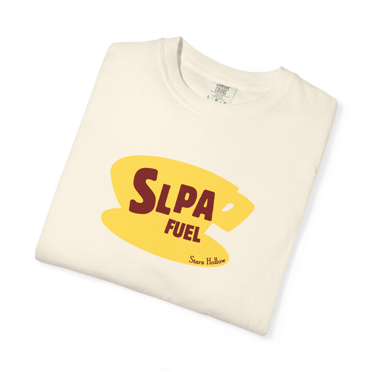 slpa fuel yellow coffee cup comfort colors tee