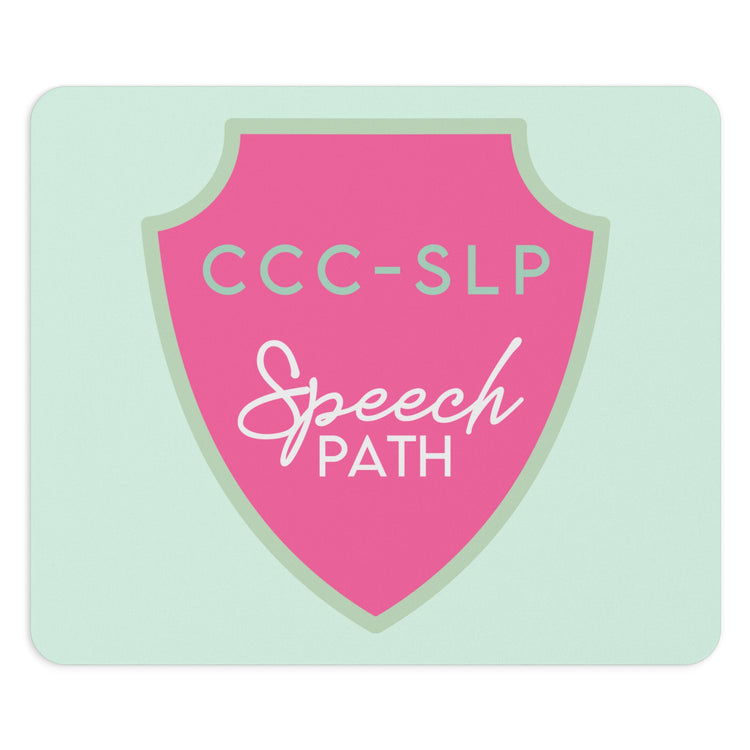 ccc speech path badge mousepad