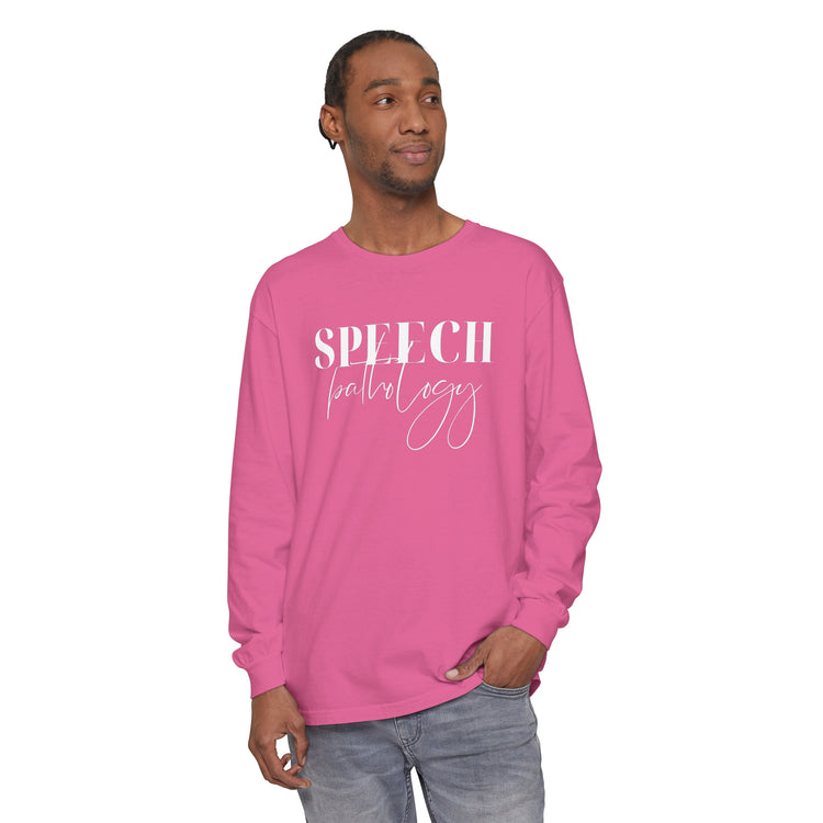 speech pathology comfort colors long sleeve tee