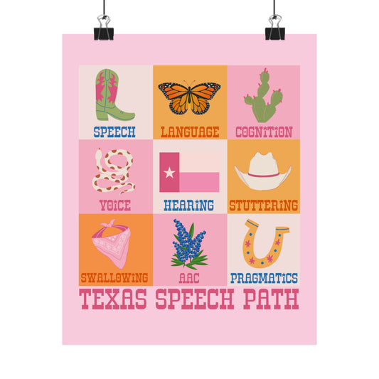 texas speech path scope wall poster
