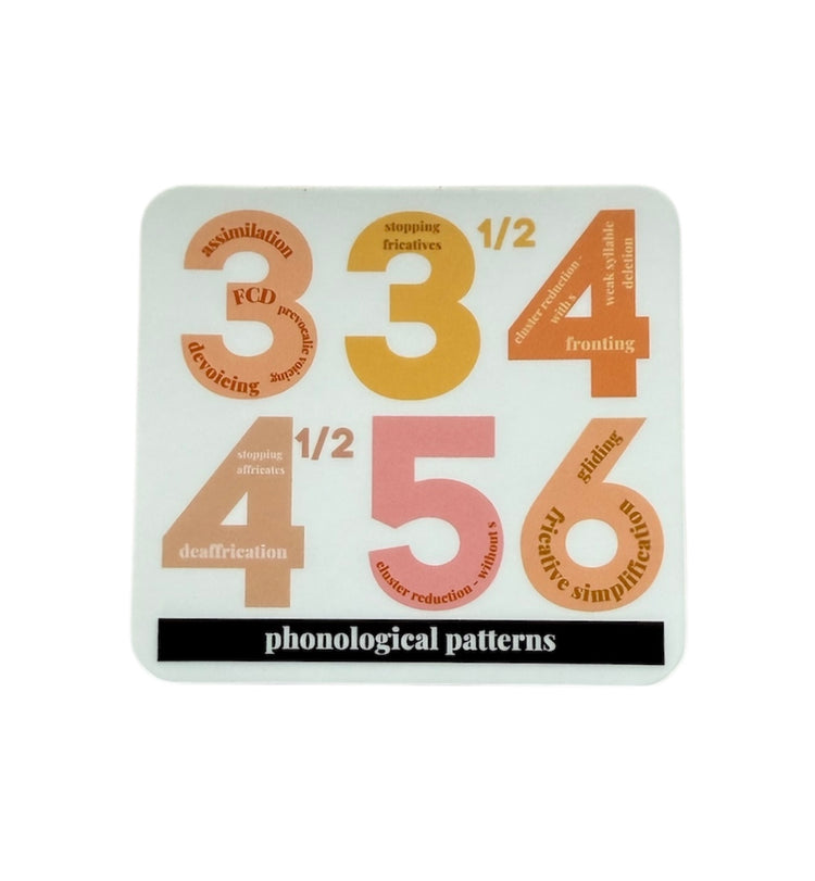 phonological pattern norms SLP sticker