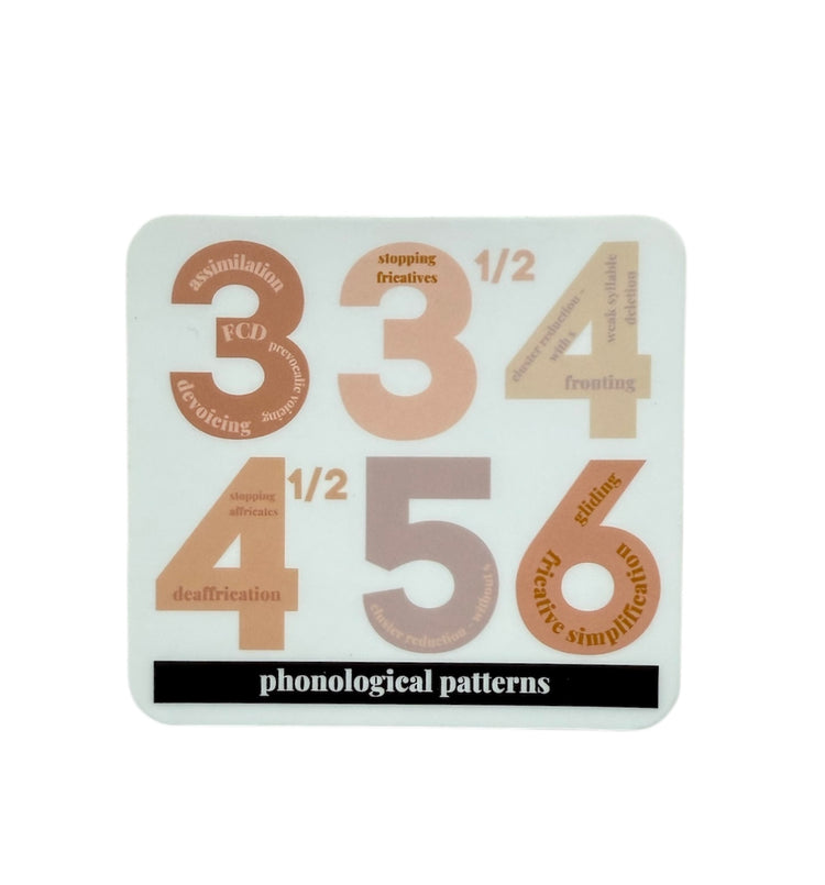 phonological pattern norms SLP sticker