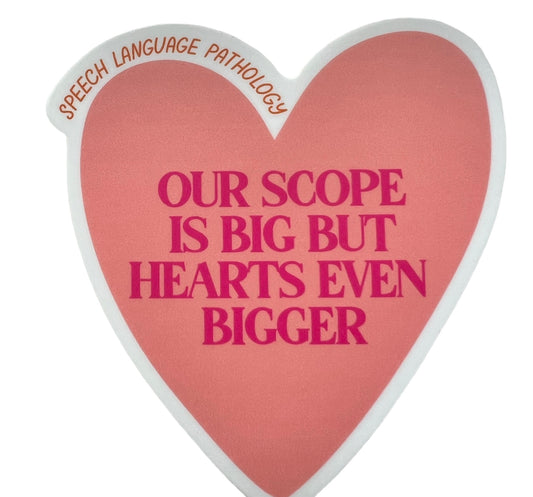 SLP heart big scope sticker