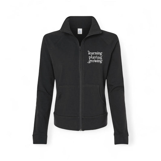 *PREORDER* full-zip embroidered learning playing growing