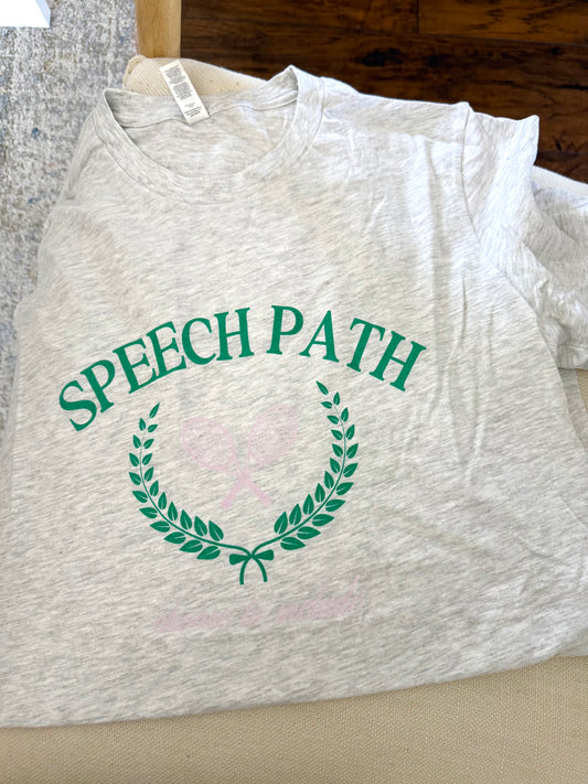 speech path crest short sleeve tee
