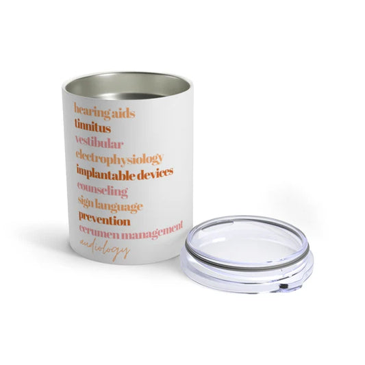 audiology scope of practice tumbler orange (sample sale)