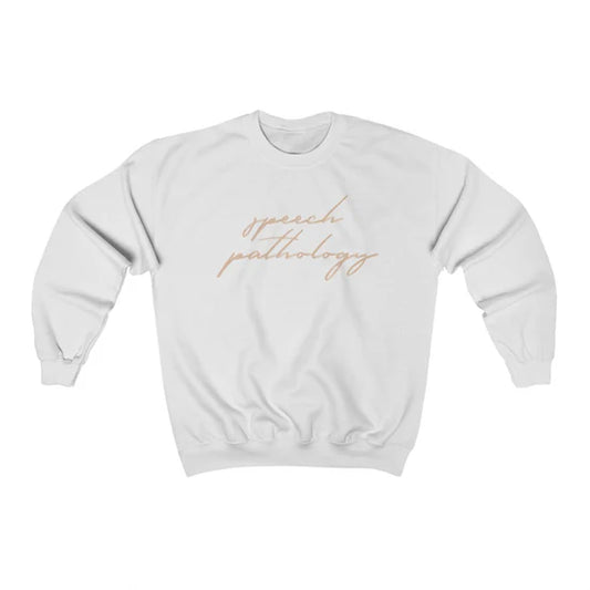 neutral cursive speech pathology crewneck (sample sale)
